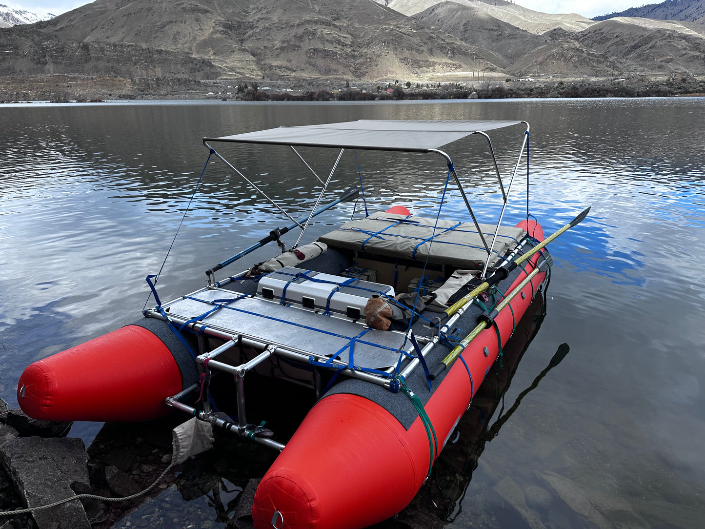 Garnboat Cataraft Sleep-A-Board 15'-17' x 28" Expedition Cataraft Frames and Complete Boats, Made to Order