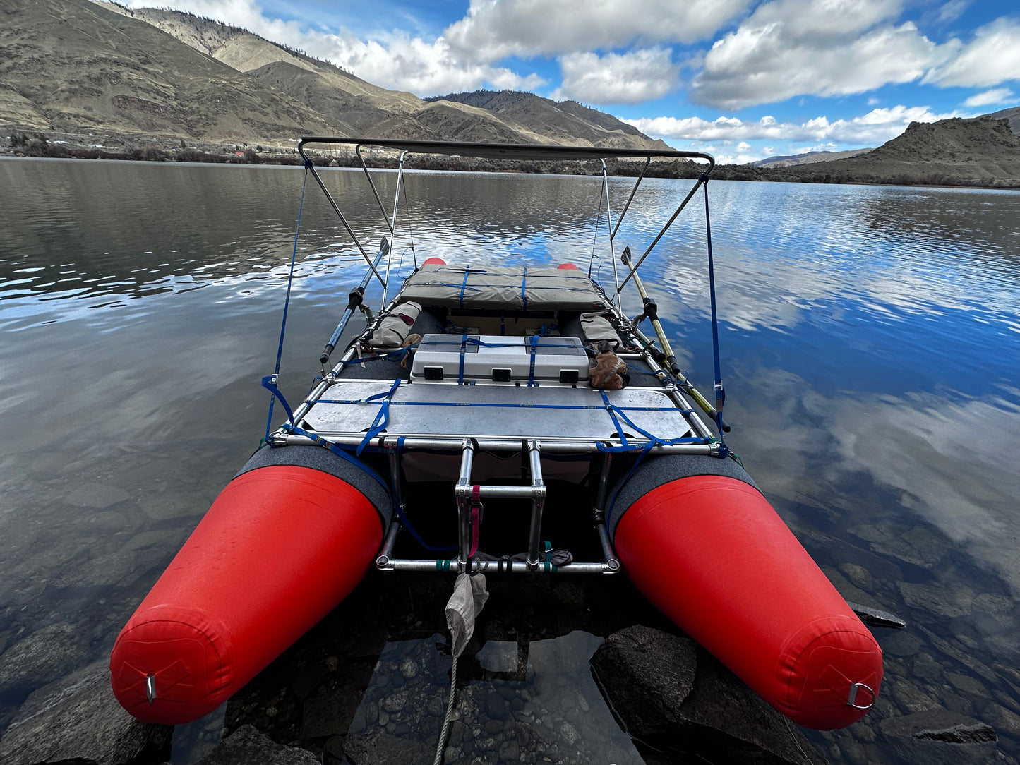Garnboat Cataraft Sleep-A-Board 15'-17' x 28" Expedition Cataraft Frames and Complete Boats, Made to Order