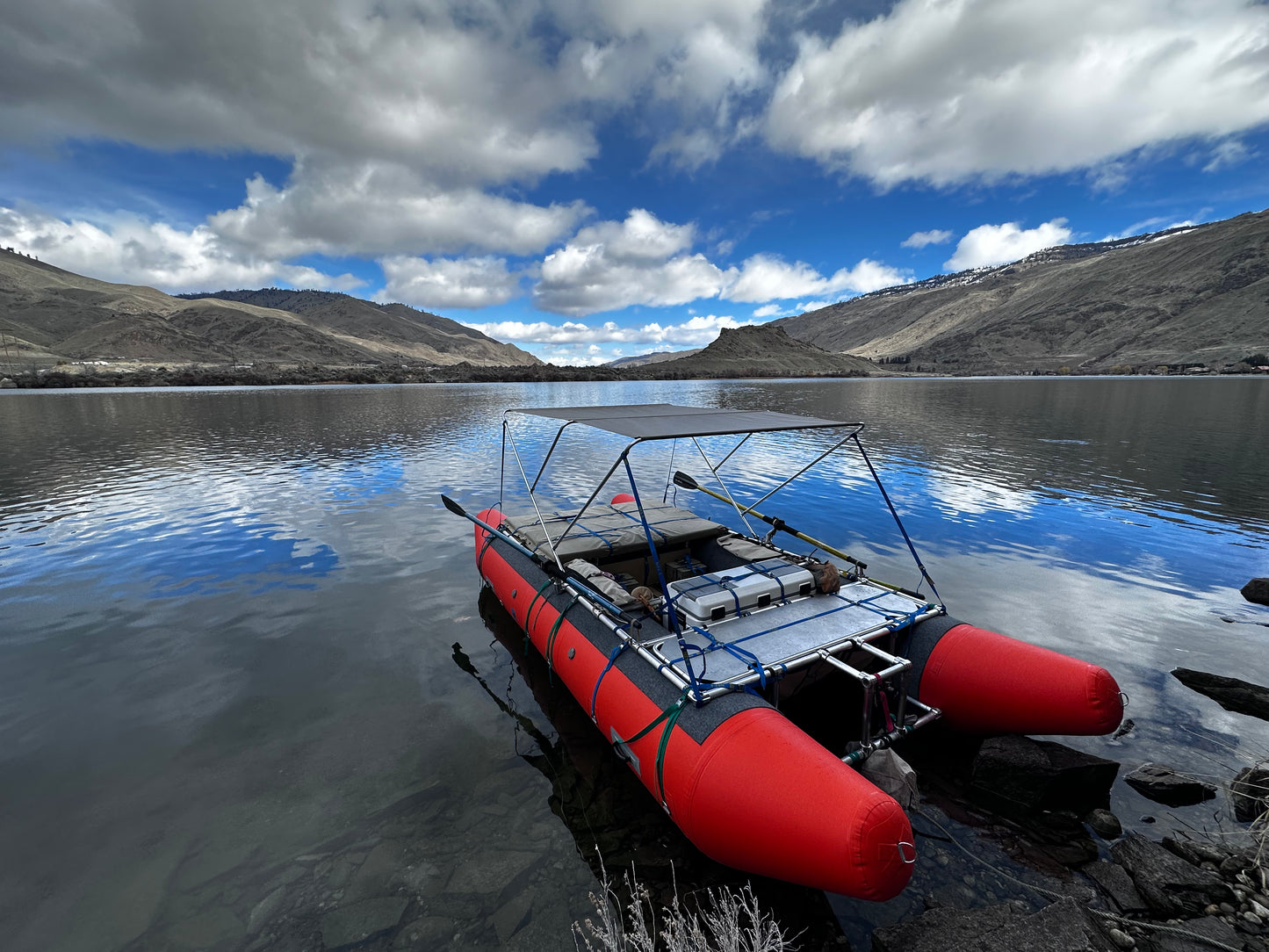 Garnboat Cataraft Sleep-A-Board 15'-17' x 28" Expedition Cataraft Frames and Complete Boats, Made to Order