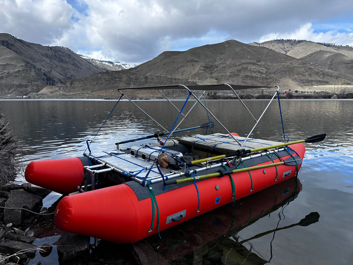 Garnboat Cataraft Sleep-A-Board 15'-17' x 28"  Expedition Cataraft Frames and Complete Boats, Made to Order