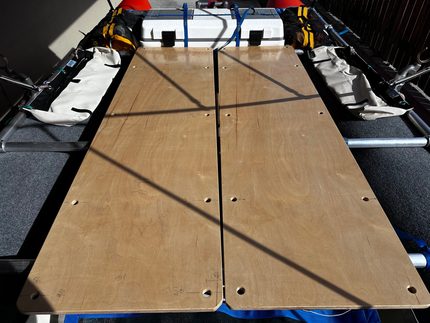 Garnboat Cataraft Sleep-A-Board 15'-17' x 28"  Expedition Cataraft Frames and Complete Boats, Made to Order